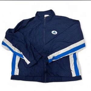 Adidas Dark Blue Jacket with White Trim